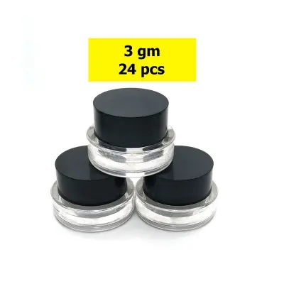 Picture of Empty Plastic Cosmetic Containers 3gm - 24 PCS