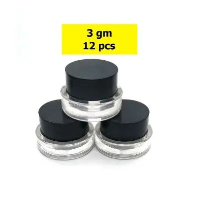 Picture of Empty Plastic Cosmetic Containers 3gm - 12 PCS