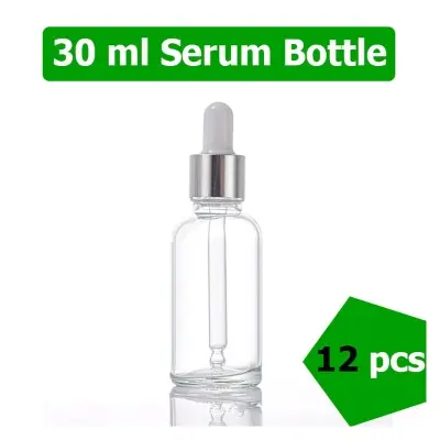 Picture of 30ml Serum Clear Glass Dropper Bottles 12 PCS