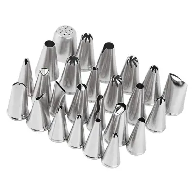 Picture of 24 Pcs Icing Piping Nozzles Tips Cake Sugarcraft Pastry Decor Baking Tools Kit