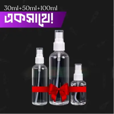 Picture of Spray bottle Transparent plastic bottle Combo Package - 3 pcs