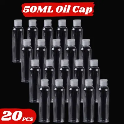 Picture of Plastic Oil Bottle Tiptop Cap 50Ml Transparent- 20 pcs