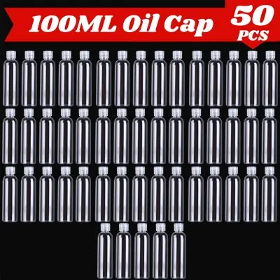 Picture of Plastic Oil Bottle Tiptop Cap 100Ml Transparent- 50 pcs