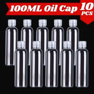 Picture of Plastic Oil Bottle Tiptop Cap 100Ml Transparent- 10 pcs