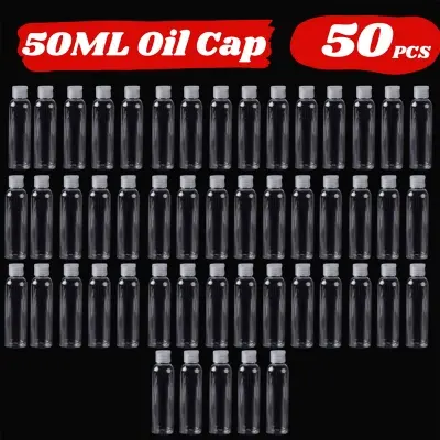 Picture of Plastic Oil Bottle Tiptop Cap 50Ml Transparent- 50 pcs