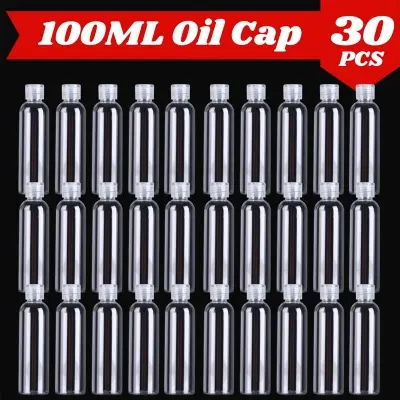 Picture of Plastic Oil Bottle Tiptop Cap 100Ml Transparent- 30 pcs