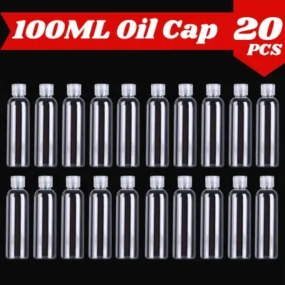Picture of Plastic Oil Bottle Tiptop Cap 100Ml Transparent- 20 pcs