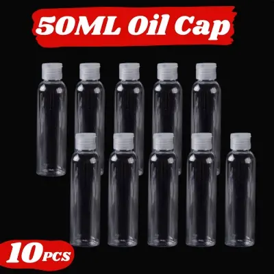 Picture of Plastic Oil Bottle Tiptop Cap 50Ml Transparent- 10 pcs