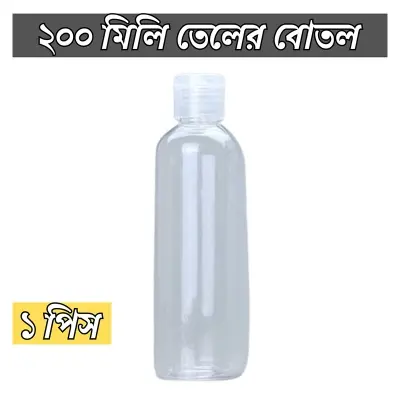 Picture of 200ml Oil Bottle TipTop Cap Transparent Plastic Bottle- 1 pcs