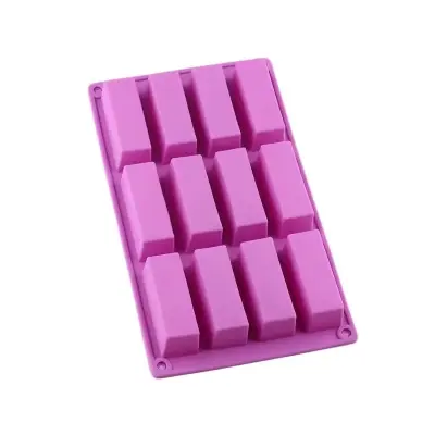 Picture of 12 Cavity Medium Narrow Silicone Rectangle Mold Protein Bars Molds