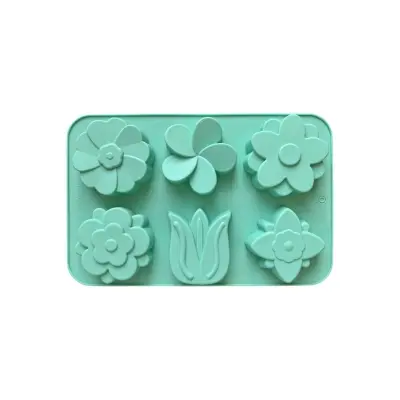 Picture of 6 tulip flower chocolate mold food grade baking supplies DIY biscuit mold cake silicone mold