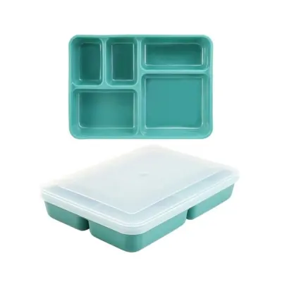 Picture of Five-compartment lunch box Canteen lunch box Portable lunch box Plastic PP compartment lunch box Student office worker nutrition lunch box