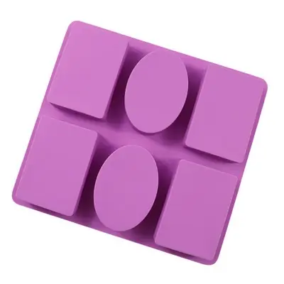 Picture of 6 even soap silicone sugar mold handmade soap square soap baking mold decoration pendant cake grinder