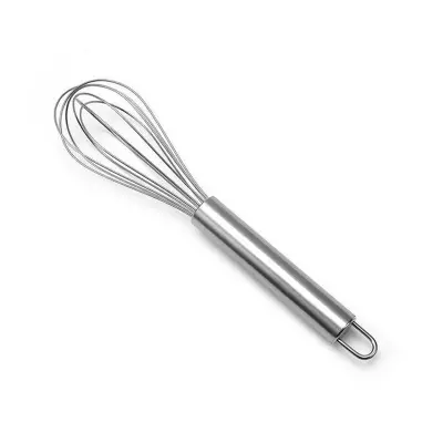 Picture of Hand held egg beater egg mixer stainless steel wire cream beater baking tool round handle