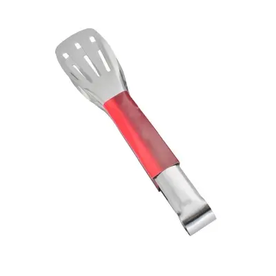Picture of Stainless Steel Food Tong Ergonomic Comfortable Grip Serving Tongs Kitchen Food Clips for Bread