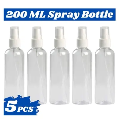 Picture of 200ml Spray bottle Transparent plastic bottle- 5 pcs