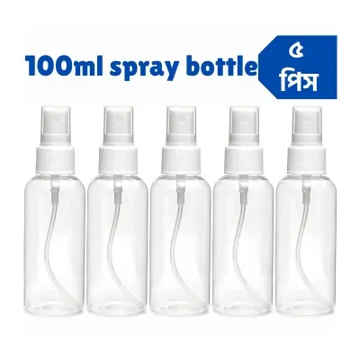 Picture of 100ml Spray bottle Transparent plastic bottle- 5 pcs