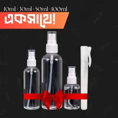 Picture of Spray bottle Transparent plastic bottle Combo Package - 4 pcs