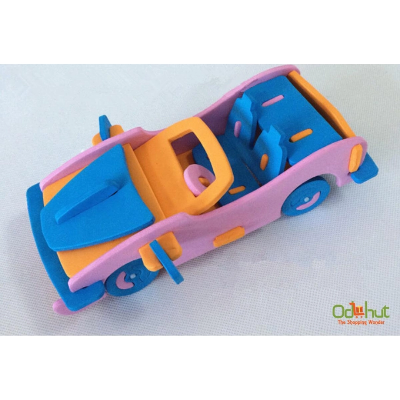 Picture of 3D puzzle Sports car EVA Puzzle Foam Puzzle Car Baby Puzzle Baby Activity Baby Play Creative toys-(Multicolor)