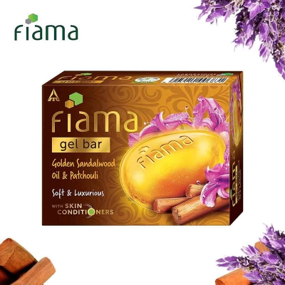 Picture of Fiama Golden Sandalwood Oil & Patchouli Soft & Luxurious Soap Gel Bar 125gm