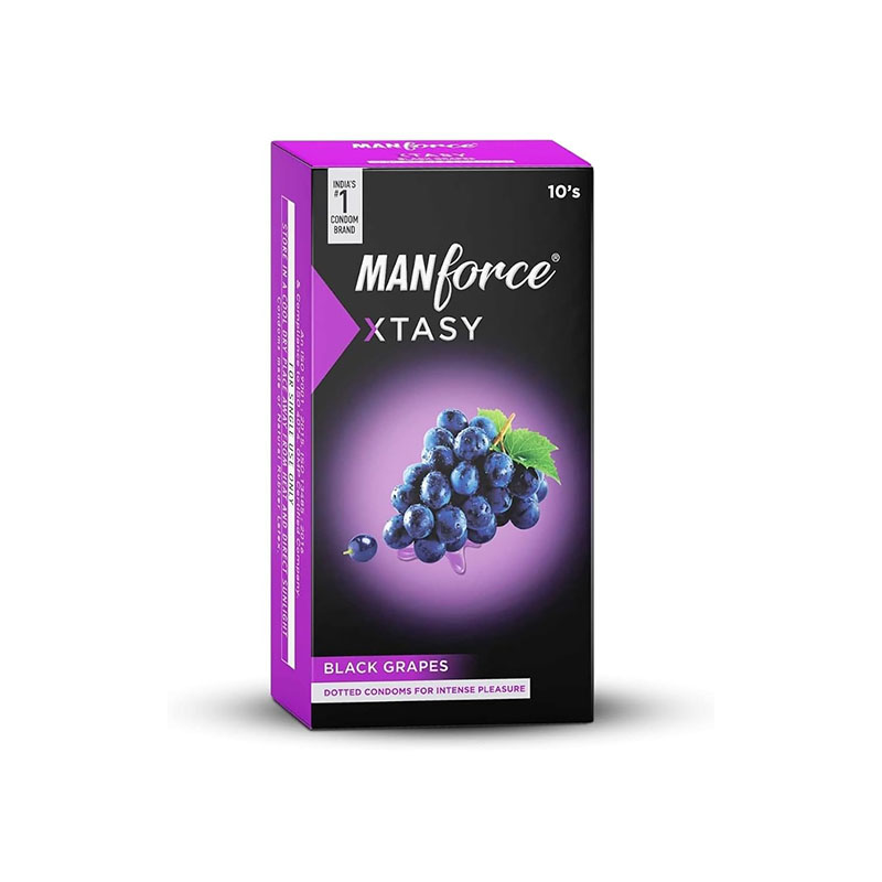Picture of Manforce Black Grapes Flavoured Condom -10 pcs