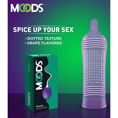 Picture of Moods Grapes Flavored Condom 12 pcs Pack