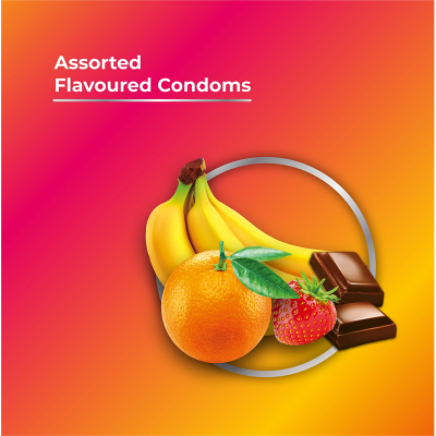 Picture of Skore Flavours Assorted 1500+ Dotted Condom - 20Pcs Pack