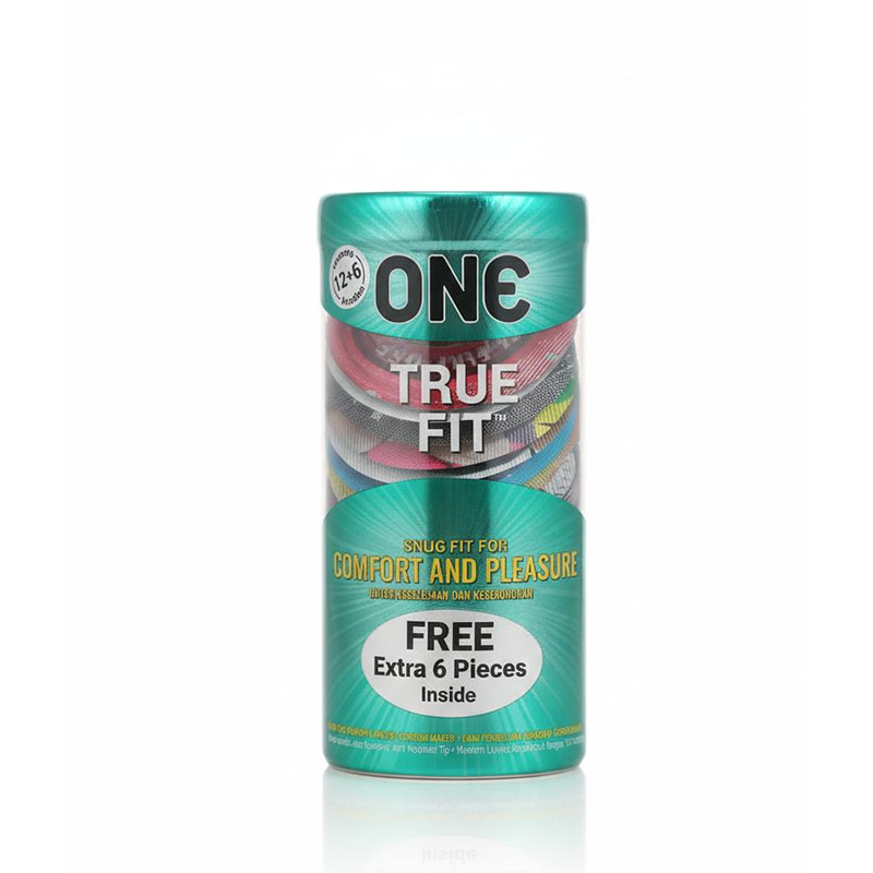 Picture of One Condom True Fit Condoms - 12pcs Box with 6 Pcs Extra (Malaysia)
