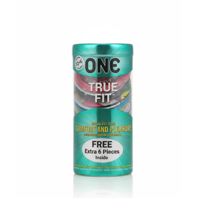 Picture of One Condom True Fit Condoms - 12pcs Box with 6 Pcs Extra (Malaysia)