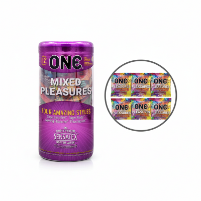 Picture of One Pleasures Condoms Four Amazing Styles - 12pcs Box  (Malaysia)