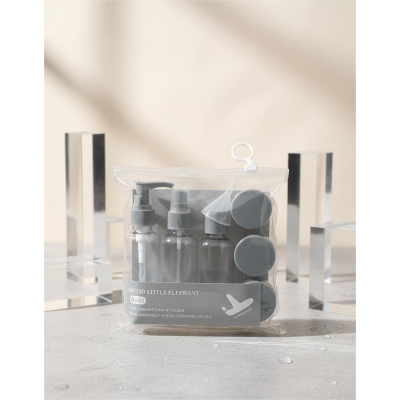 Picture of Refillable Cosmetic Container Kit Travel Bottle Set –8 Piece (Ash) - Grey