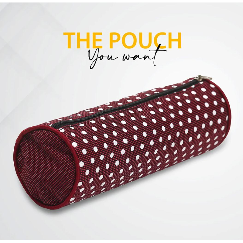 Picture of Round Pouch Bag Maroon - Maroon