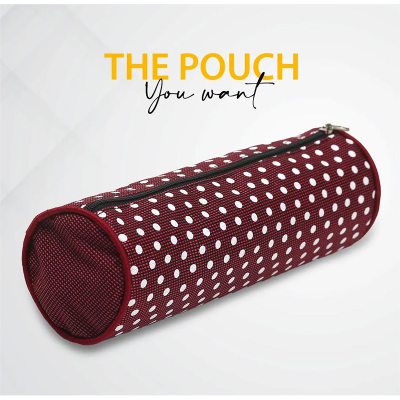 Picture of Round Pouch Bag Maroon - Maroon