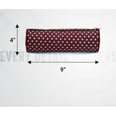 Picture of Round Pouch Bag Maroon - Maroon