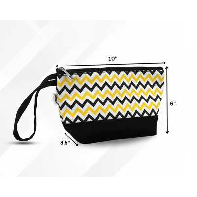 Picture of Yellow Makeup Pouch Bag Cosmetic Storage Travel Organizer - Yellow