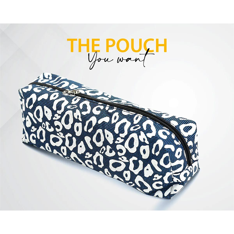 Picture of Pencil Pouch Bag White & Blue - Blue