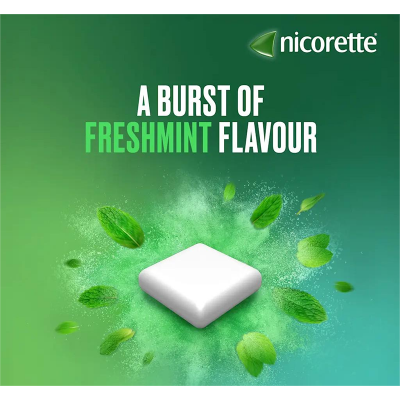 Picture of Nicorette Gum 2mg Fresh Mint taste without sugar by 210 pcs
