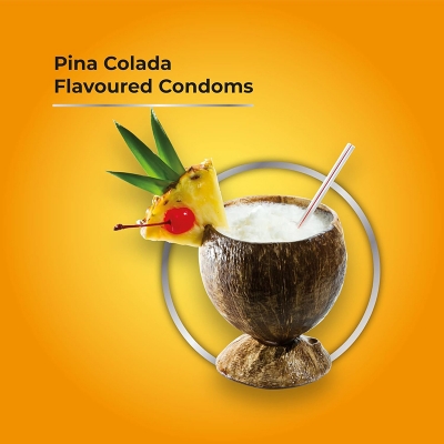 Picture of Skore Pina Colada Flavored with Extra Lubrication Condom - 10pcs Pack