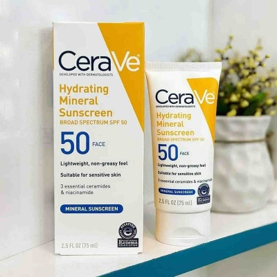 Picture of CeraVe Hydrating Mineral Body Sunscreen Broad Spectrum SPF 50 - 150 ML