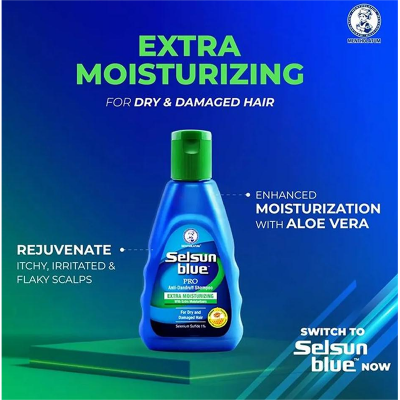 Picture of Selsun Blue Pro Extra Moisturizing Anti Dandruff Shampoo - 200 ML