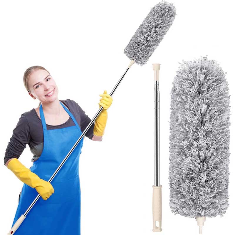 Picture of Fan Cleaning Flexible Mop for Home, Car, Kitchen, Office Extendable Duster - Grey