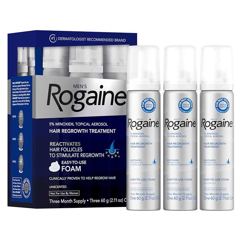 Picture of Rogaine Men Minoxidil Hair Regrowth foam 5 % - 60* 3 ML