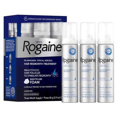 Picture of Rogaine Men Minoxidil Hair Regrowth foam 5 % - 60* 3 ML
