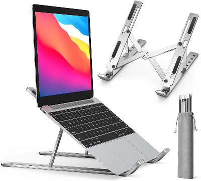 Picture of Aluminum Alloy Adjustable Portable Folding Notebook Stand Foldable Laptop Stand