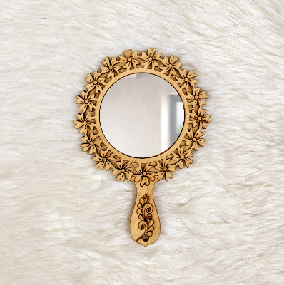 Picture of Portable Attractive Design Mini Wooden Mirror