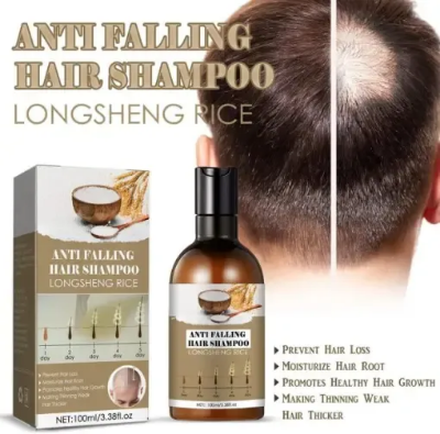 Picture of Rice Water Hair Care Shampoo – Hair Fall Control, Dandruff Removal, Volume Boost, Regrowth & Thickening Formula