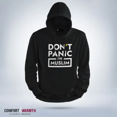 Picture of “Don't Panic” Islamic Hoodie (Black)