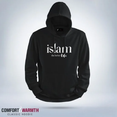 Picture of “Islam the better life” Islamic Hoodie (Black)
