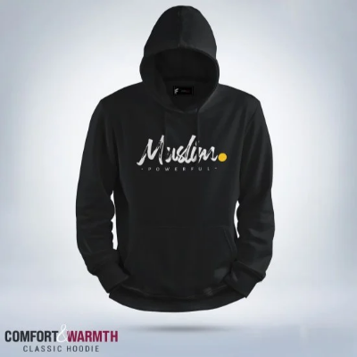 Picture of “Muslim powerful” Islamic Hoodie (Black)