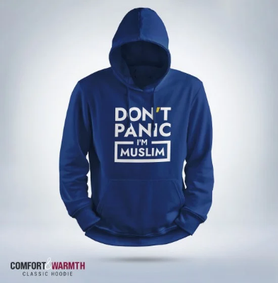 Picture of "Don't Panic" Islamic Hoodie (Royal Blue)